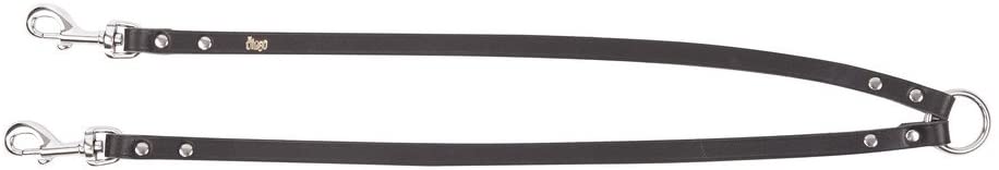 Dingo Leather Splitter, Durable Coupler to Separate Dogs, Classic Fashion Black 10652, 1.2 x 50 cm x 2