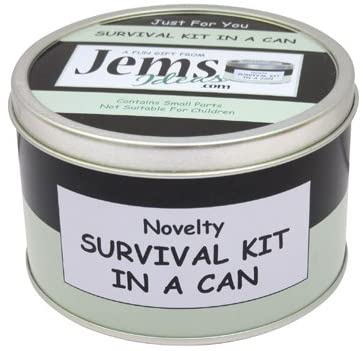 Survival Kit In A Can 18th Birthday Gift. Fun Novelty 18th Gifts for Men or Women Him, Her Boys or Girls. (Black/Mint)