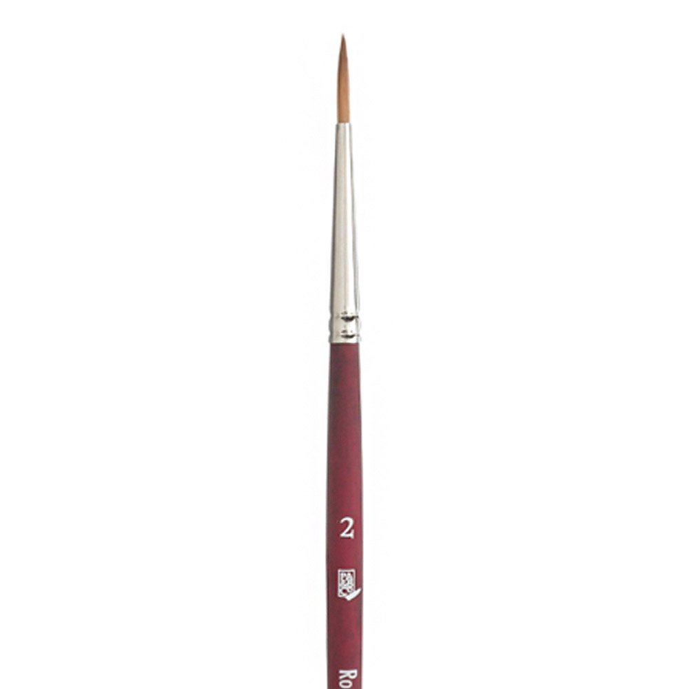 Princeton Velvetouch Artiste, Mixed-Media Brush for Acrylic Watercolor & Oil, Series 3950 Round Luxury Synthetic, Size 2 - Image 2