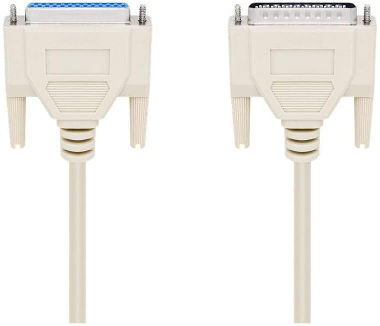 Goobay 50541 D-SUB 25-pin Extension Cable, Male/Female, Serial 1:1, grey, 1.8 Meters