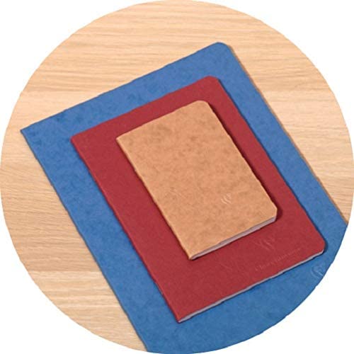 Clairefontaine 733104C Collection Age Bag A Blue Stapled Notebook, A5 14.8x21 cm, 96 Plain White Pages, 90 gsm Paper - Image 3