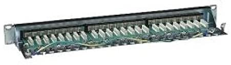 Manhattan Intellinet Cat6 FTP 24-Port 1U Shielded Network Patch Panel, Black, FTP, 24-Port, 1U
