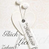 Wedding Card Lifestyle Heart Fabric Flower - 11.6 x 16.6 cm