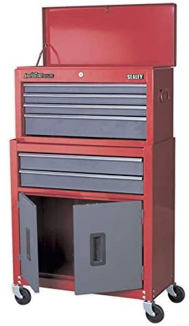 Sealey Ap2200Bb Topchest & Rollcab Combi 6 Drawer Ball Bearing Runners Red/Grey, White, Mid-size - Image 4