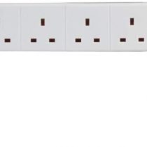 Pro Elec PEL00112 6 Way 2 USB Surge Protected Extension Lead, 1 m, White