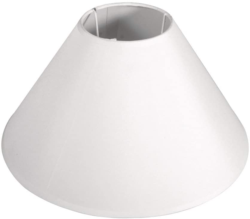 Rayher Lampshade, round, tapered, Diameter 30cm, Height 16cm, white, 100% Polyester, for Floor Lamp Table Lamp, for Decorating 2303102