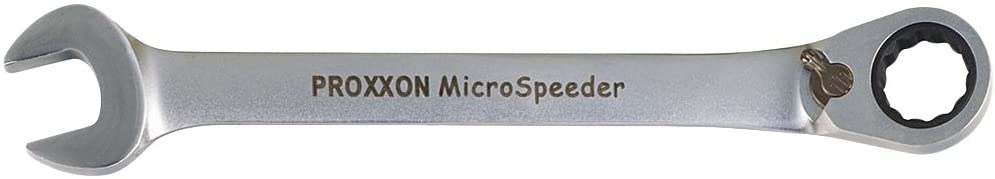 Proxxon Single Ratchet Wrench MicroSpeeder with Reverse Lever 16 mm, Chrome