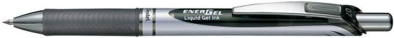 Pentel BL77-AO EnerGel Gel Rollerball Pen + PL75-AO EnerGize Mechanical Pencil Set of 6 Gel Rollerball Pens Black + 1 Mechanical Pencil 0.5 mm/HB - Image 2