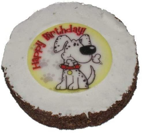 Dog Birthday Cake Hatchwells Dog Gift Present, Treat 4in dia x 3/4in thick