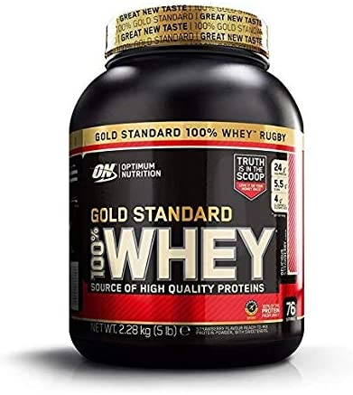 Optimum Nutrition Gold Standard 100% Whey Protein Powder for muscle building and recovery French Vanilla Crème, 2.28kg