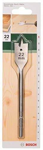 Bosch Accessories 2609255267 Flat Drill Bit with Diameter 22mm, silver, 22 mm