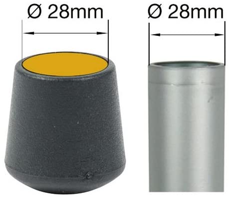 Lifeswonderful - 4 pcs Domed Furniture Feet - Ideal for Tables Chairs etc - Available in Many Sizes & Colours (28mm, Black) - Image 2