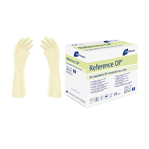 Meditrade Reference™ OP Surgical Gloves, Pure Latex, Powdered, Sterile, Suitable for All Surgical Areas, Natural, Size 7.5 - Image 2