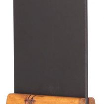 Chalkboards UK A5 Table Top Chalkboard with Wooden Plinth, Wood, Rustic Brown, 23 x 15 x 4 cm