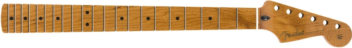Fender Roasted Maple Stratocaster Neck, 21 Narrow Tall Frets, 9.5", Maple, C Shape, 9.5 inches