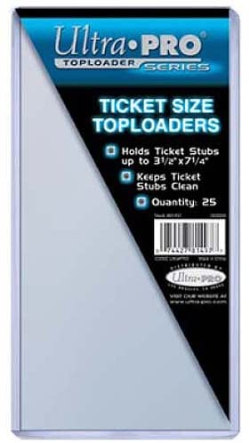 Ultra Pro 3-1/2" X 7-1/4" Ticket Toploader 25ct, Transparent, 3.5 x 7.25 inches