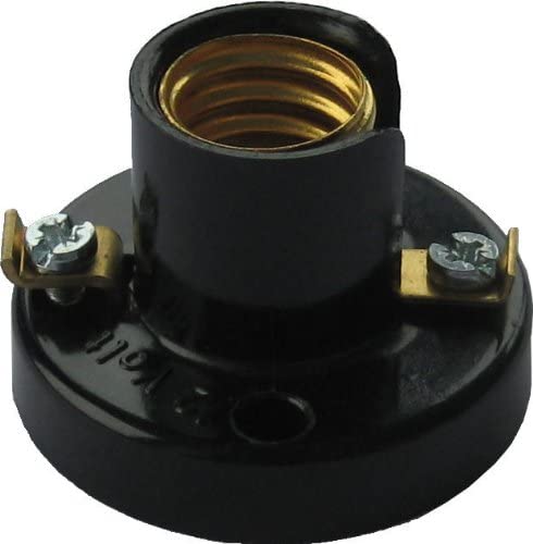Electraline 70126 Lightbulb Socket E14, Black