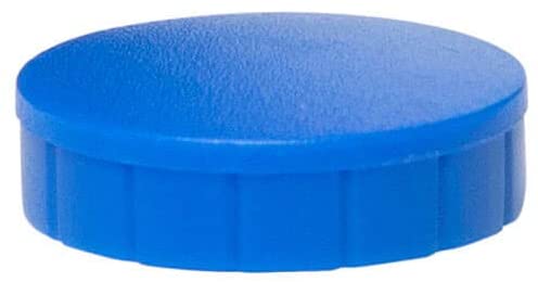 6162435 Magnetic Mouth Solid, Round Magnet, Shatterproof Plastic, 600 g Holding Force, 24 x 8 mm, Blue, diameter 24mm - 10 Stück