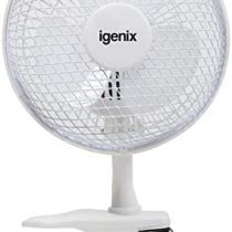 Igenix DF0006 Clip on Desk Fan, 6 Inch, 2 Speed, Quiet Operation, Ideal for Home and Office Use, Portable Clip Fan, White