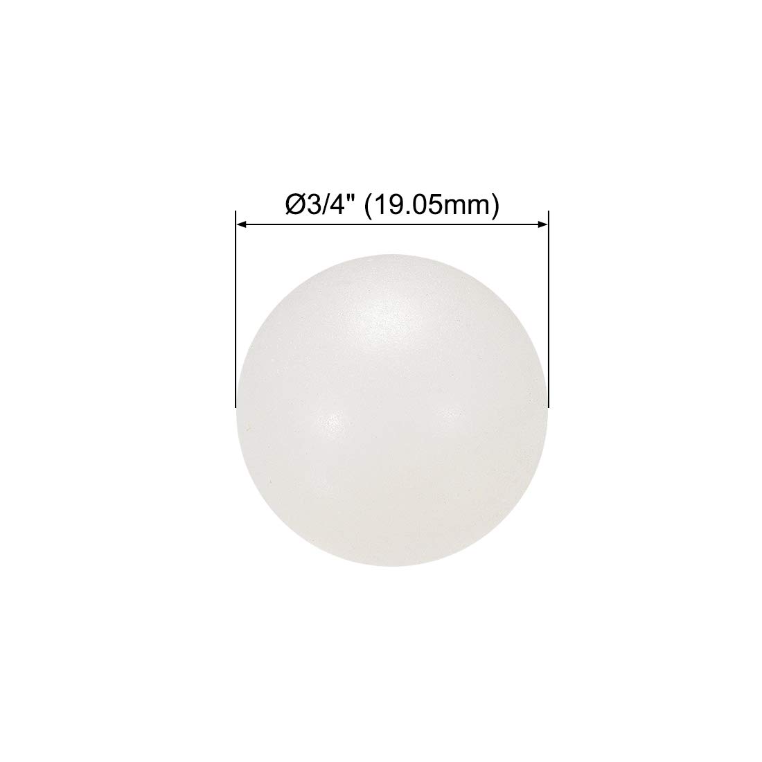 sourcing map 3/4-inch PA Nylon Solid Plastic Balls, Precision Bearing Ball 2pcs, 3/4" 2Qty - Image 2