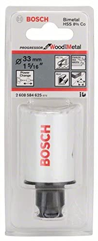 Bosch 2608584625 33 mm Progressor Hole Saw, White, 33mm diameter