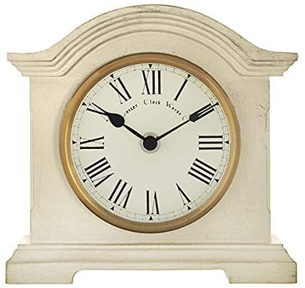 Acctim Falkenburg Distressed Mantel Clock Quartz Cream, Distressed Cream - Image 2