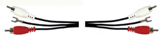 AV:Link 2x RCA Male to 2 x RCA Male Ground
