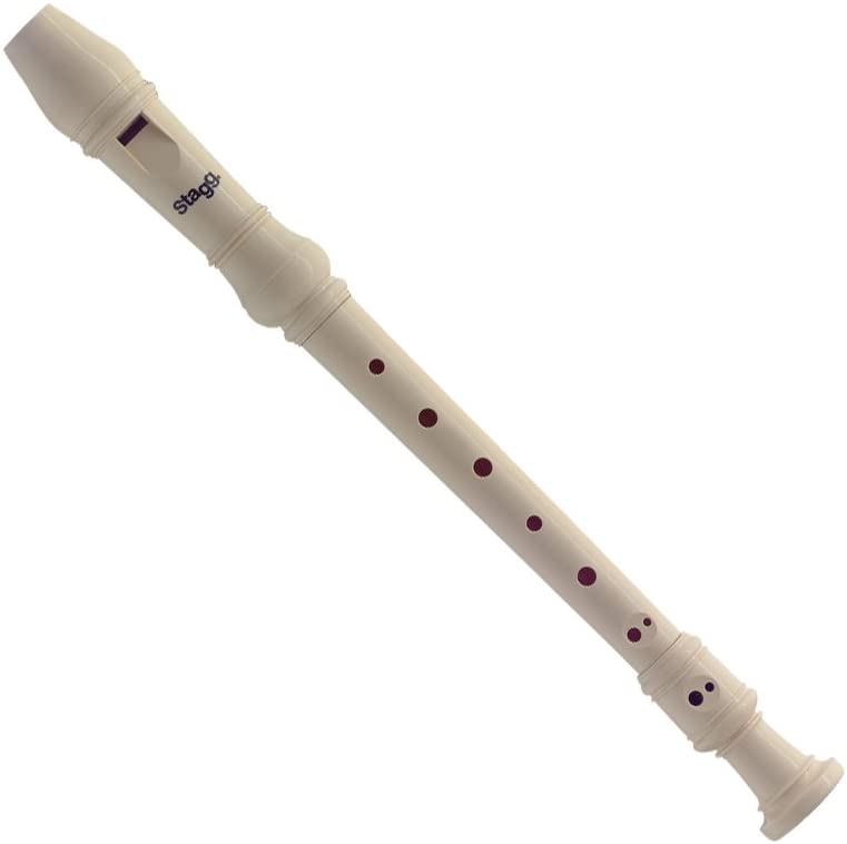 Stagg RECBAR Soprano Baroque Recorder - Cream, Beige
