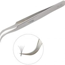 Individual Eyelash Tweezers - FEITA Professional Stainless Steel Curved Tweezer Precision for 3D Volume Eyelash Extension (1 Pc)