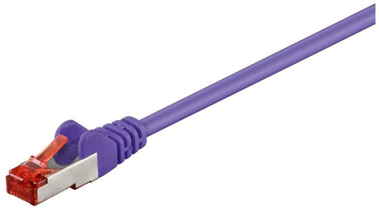 Goobay 93540 CAT 6 Patch Cable, S/FTP PiMF, Violet, 20m Length