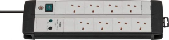 Brennenstuhl Premium-Line 30.000A extension socket with surge protection 8-way Duo black/light grey 3m 05VV-F 3G1,25 *GB*