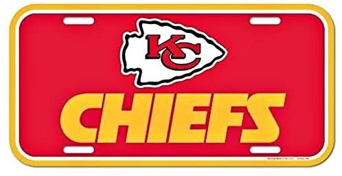 NFL Kansas City Chiefs License Plate, Team Color, One Size