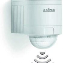 Steinel Motion Detector IS 240 DUO White - 240° Coverage Indoor & Outdoor Motion Sensor w/ 12 m Range - Wall Mounted Infrared Motion Sensor