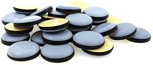 Lifeswonderful - PTFE Teflon Furniture Glides - Round - Self Adhesive Sliders - Variety of Sizes (25mm, Qty 16)