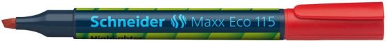 Schneider Maxx Eco 115 Highlighter Refillable With Cartridge 666 Non-Fading with Clip Pack of 10 Red - Image 4