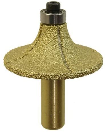 KATSU Electroplated Diamond Stone Marble Grinding Edge Router Bit 1/2" Shank Woodworking Trimming Carving Milling Cutter Tool for Marble/Granite/Quartz