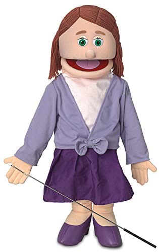 Sarah, Peach Mum/Teacher, Full Body, Ventriloquist Style Puppet, 65cm, 25 inches
