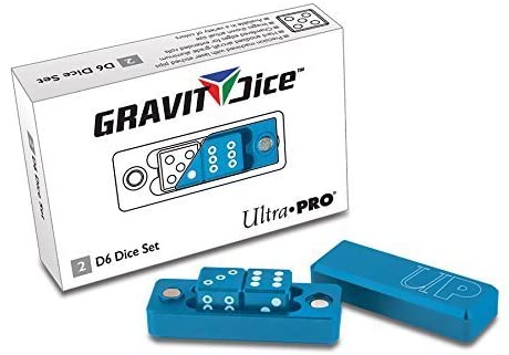 Ultra Pro Unisex's D6 Gravity Dice Set-Cobalt (2 Pack), 7.6cm x 2.5 x 10.2cm