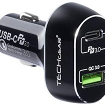 TECHGEAR USB C Car Charger, 63W 2 Port USB Car Charger with 45W PD Power Delivery & 18W Quick Charge 3.0 Port for iPhone 12 11 Pro XS Max XR, iPad Pro/Air 4 Macbook Pro/Air 2018, S21 S20 Note 20 etc