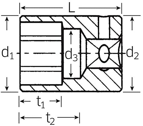 Stahlwille 01410014 40A High Performance Steel Socket, 1/4 Drive, 7/32 inch Size, 23 mm Length, Pack of 10 - Image 2