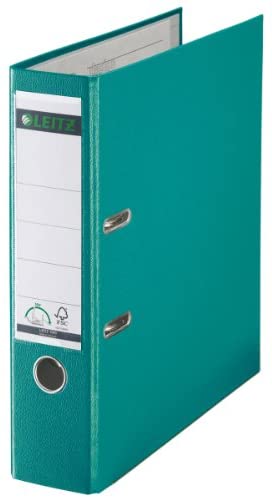 Esselte Leitz 10105052 Ring Binder A4 Opens 180° Plastic Turquoise, Wide