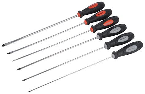 Silverline Extra-Long Screwdriver Set 6pce (909067), Multicolor
