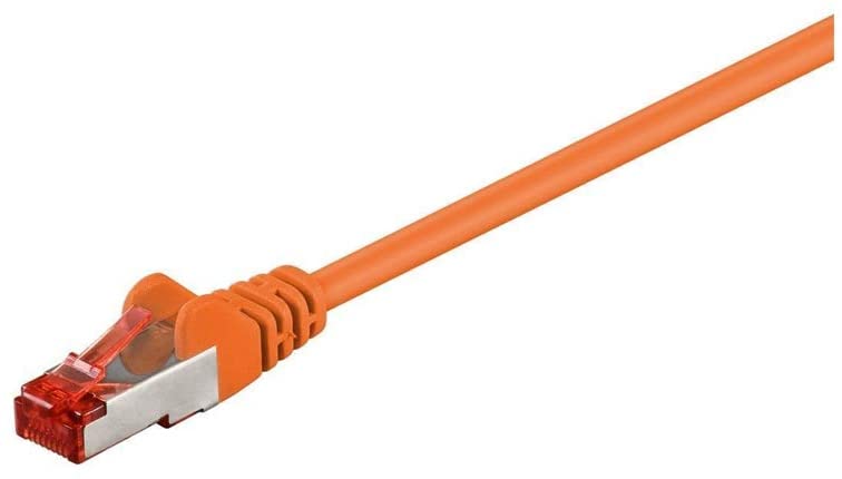 Goobay 93473 CAT 6 Patch Cable, S/FTP PiMF, Orange, 3m Length, 3 m