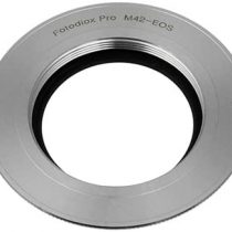 Fotodiox Pro Chrome (Type 2) Lens Mount Adapter, M42 Lens (42mm x1 Thread Screw) Lens to Canon EOS cameras, fits Canon EOS 1D, 1DS, Mark II, III, IV, 1DC, 1DX, D30, D60, 10D, 20D, 20DA, 30D, 40D, 50D, 60D, 60DA, 5D, Mark II, Mark III, 7D, Rebel XT, XTi, XSi, T1, T1i, T2i, T3, T3i, T4, T4i, C300, C500