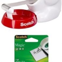 Scotch 19mm x 7.5m Dog Dispenser and 3 Magic Tape Refills