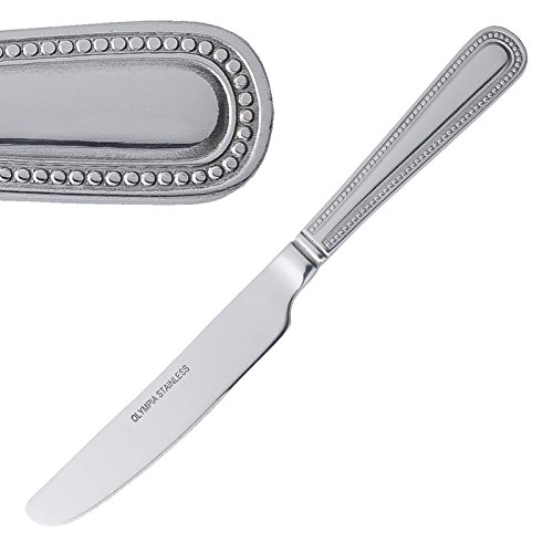 Olympia Bead Dessert Knife St/St (Box 12), Silver, Pack of 1 - Image 2