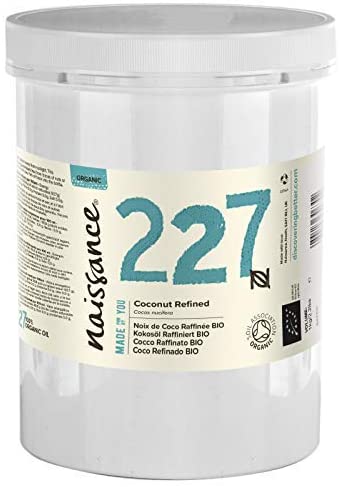 Naissance Organic Refined Coconut (Solid) Oil (#227) 1kg, Pure, Natural, Certified Organic, Cruelty Free, Vegan