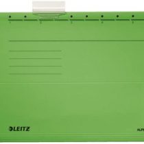 Leitz Alpha 19863055 Suspension Files with Side Hooks Pack of 5 Coloured Card Green