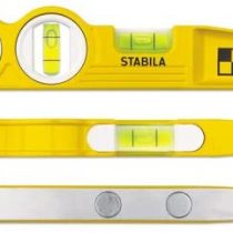 Stabila 16672 81 SV REM W45 Rare Earth Magnetic Torpedo Level 25cm Fixed, Yellow/Black