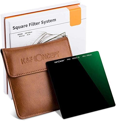 K&F CONCEPT 100x 100mm ND64,Square Neutral Density Gray 6-Stop ND Optical Glass Filters Slim HD Double Side MRC Coating Waterproof & Anti-Reflection Coating